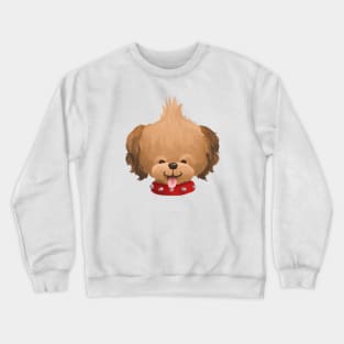 Poodle with Mowhawk Hairstyle Crewneck Sweatshirt